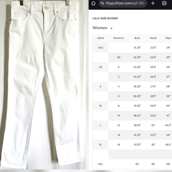 Lilly Pulitzer South Ocean High-Rise Skinny Jeans Resort White - Picture 16 of 16